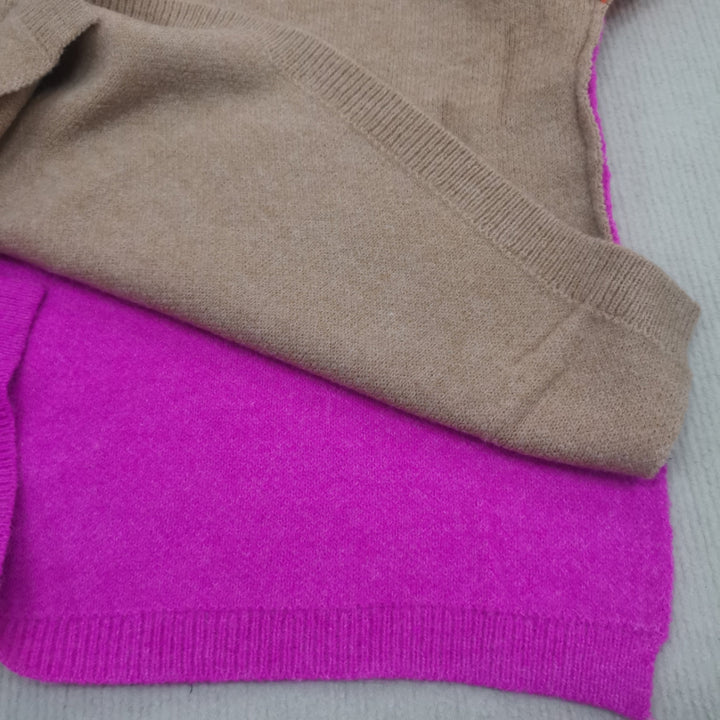Stilla | Farveblok Strikpullover
