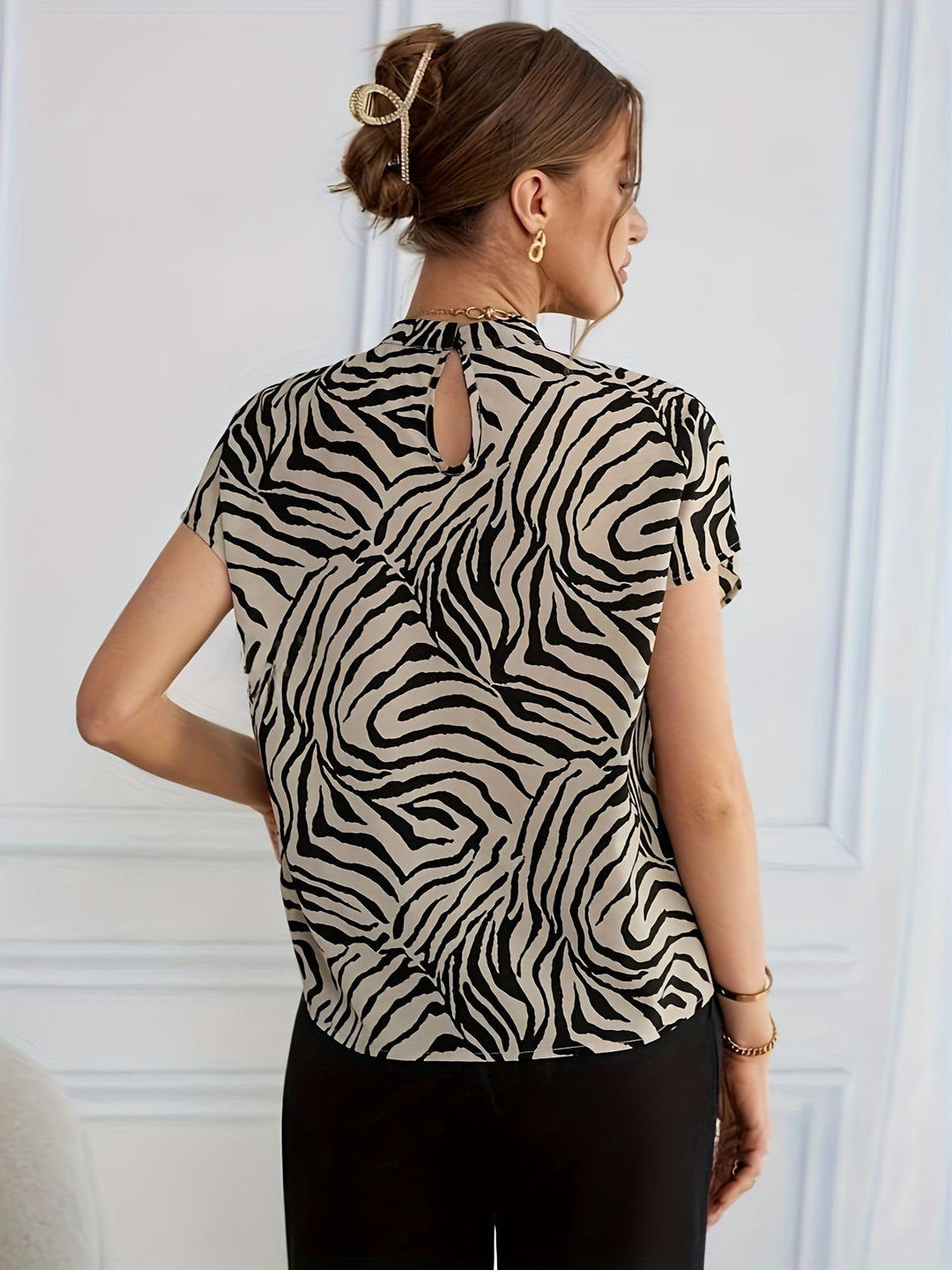 Stilla | Bluse med zebra-mønster