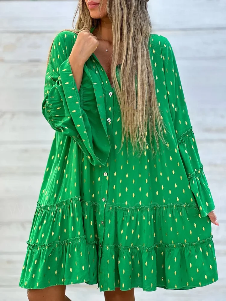 Stilla | Fashion Skulderærmer, Løs Pasform, Casual Kjole