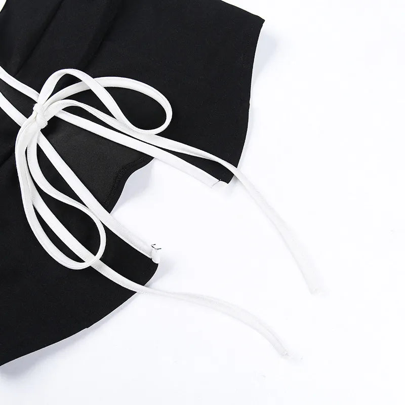 Stilla | Elegant Tanktop Sort og Hvid