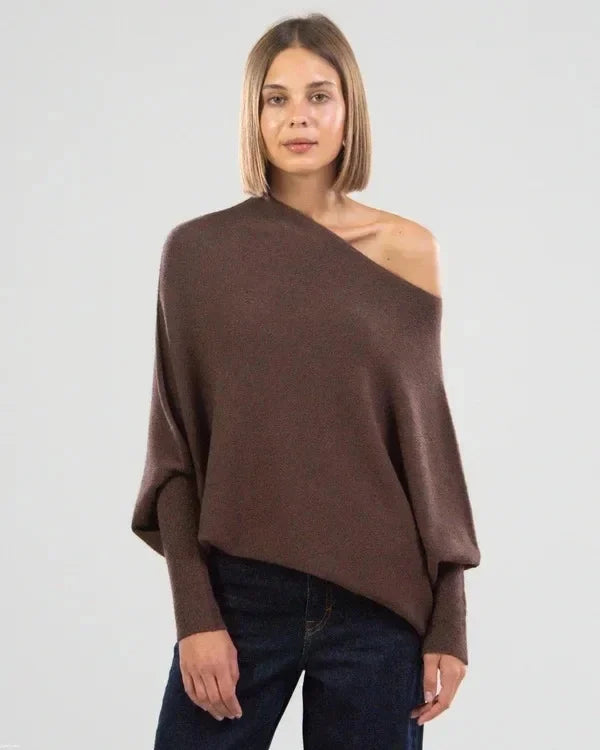 Stilla | Asymmetrisk Draperet Sweater