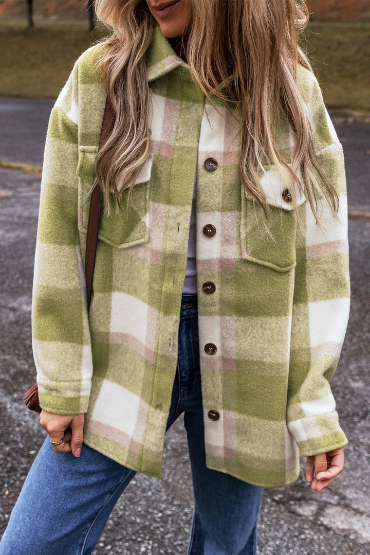 Stilla | Ternet Langærmet Jakke med Knapper til Klassisk Look