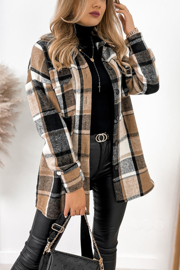 Stilla | Hold Dig Varm Pocketed Plaid Jakke
