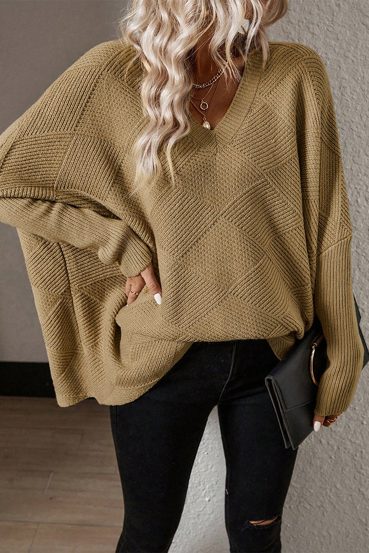 Stilla | Elegant Overstørrelse V-Udskæring Pullover