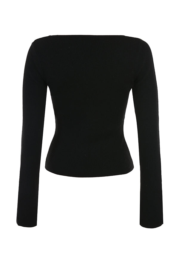 Stilla | Top Med Sort Blondekant