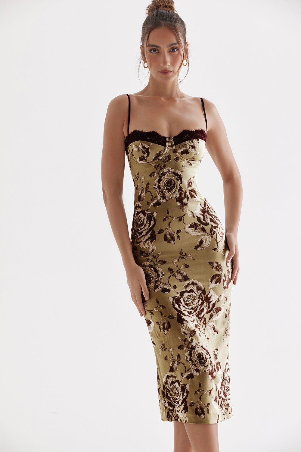 Stilla | Midikjole Med Blomsterprint