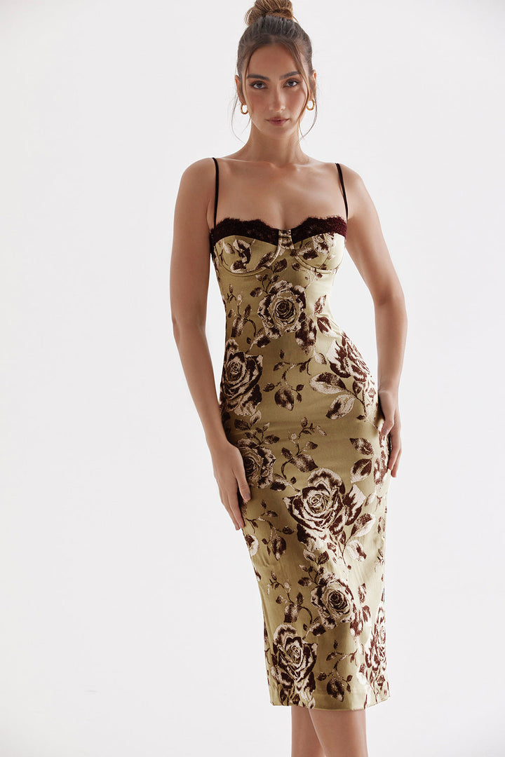 Stilla | Midikjole Med Blomsterprint