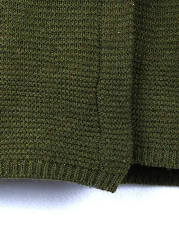 Stilla | Hætte Lang Strikjakke Pullover