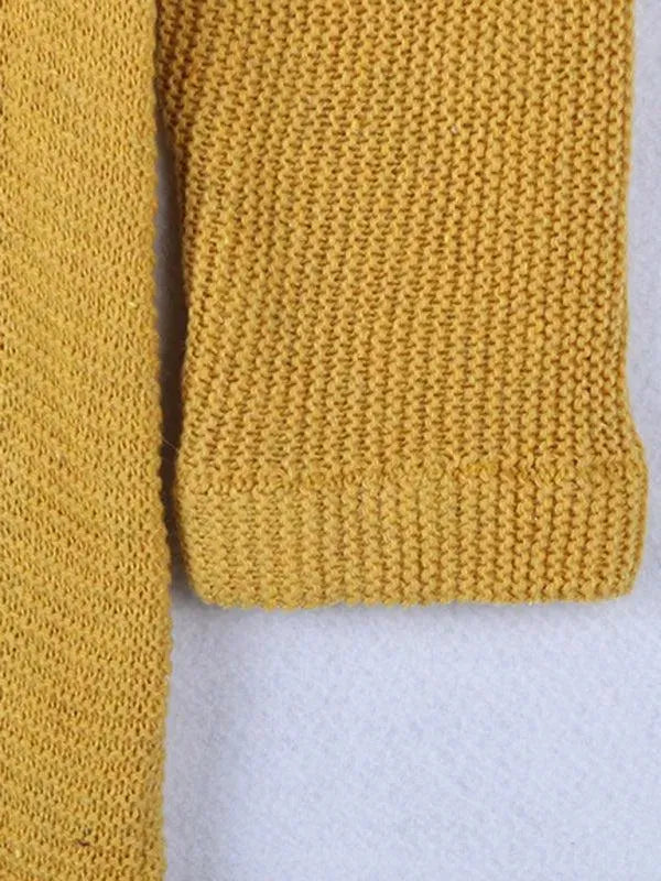 Stilla | Hætte Lang Strikjakke Pullover
