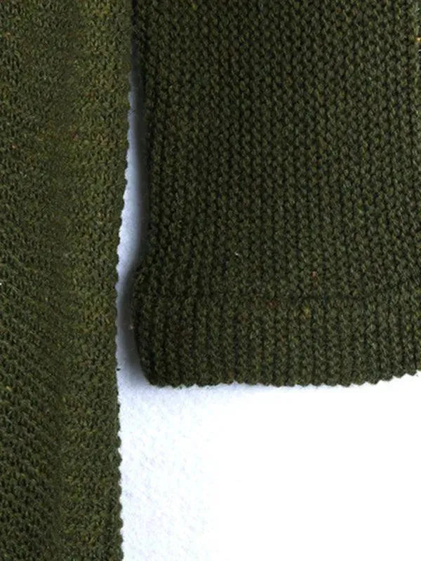 Stilla | Hætte Lang Strikjakke Pullover