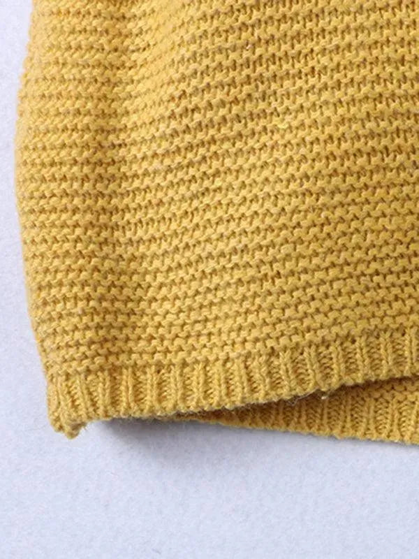 Stilla | Hætte Lang Strikjakke Pullover