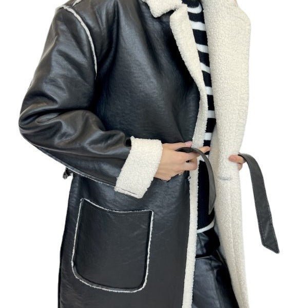 Stilla | Tyk læder trench