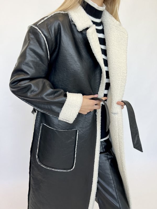 Stilla | Tyk læder trench