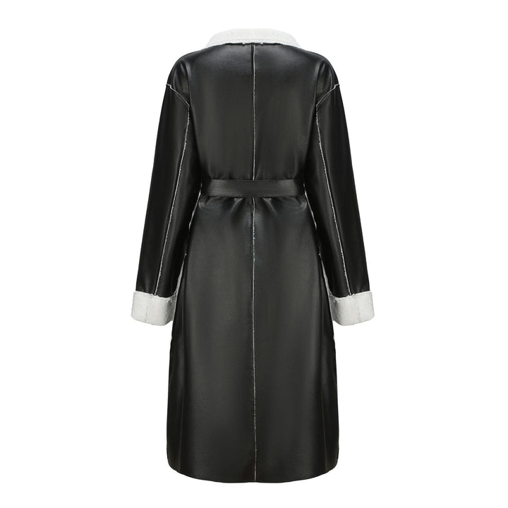 Stilla | Tyk læder trench