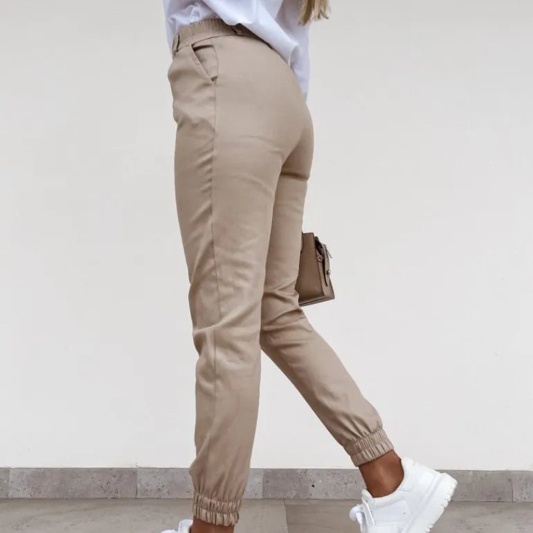 Stilla | Højtaljede Stretch Bukser Casual