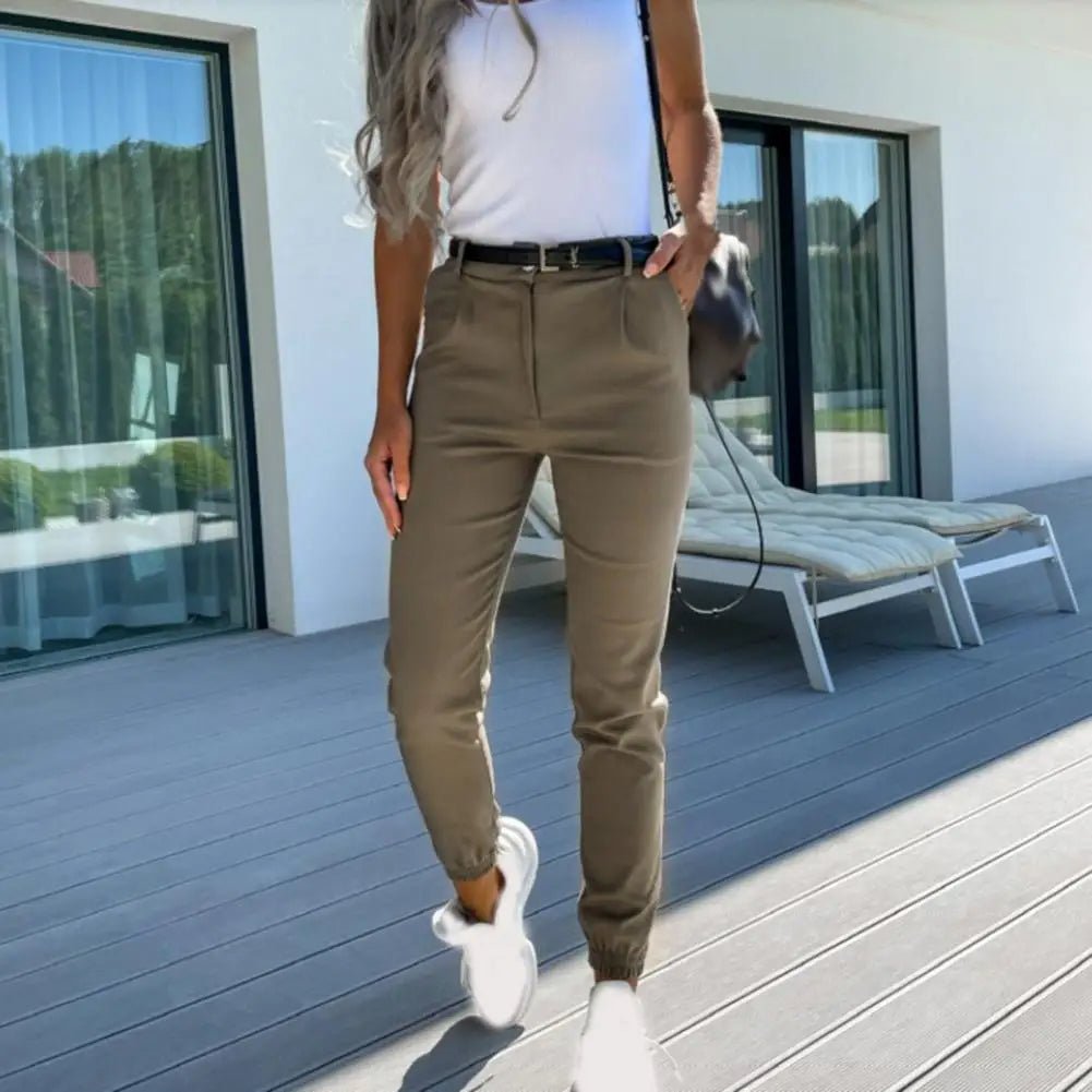 Stilla | Højtaljede Stretch Bukser Casual