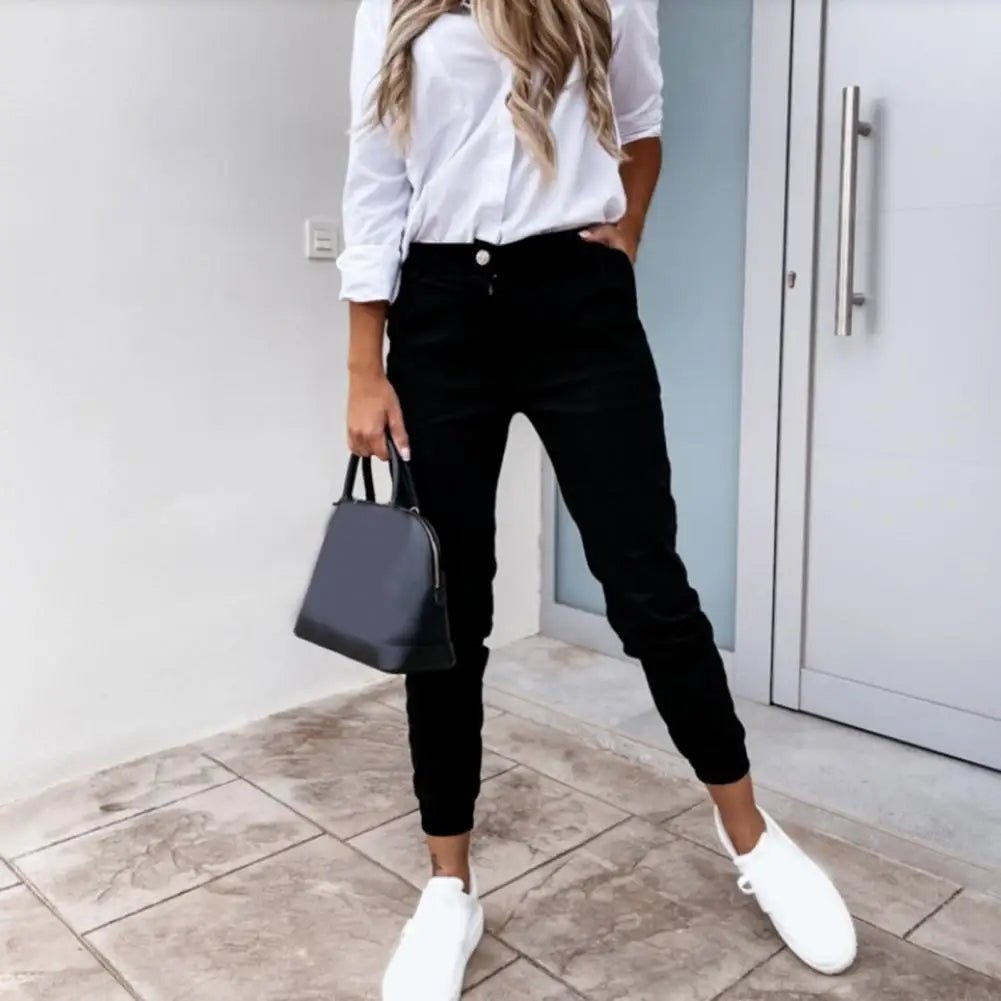 Stilla | Højtaljede Stretch Bukser Casual