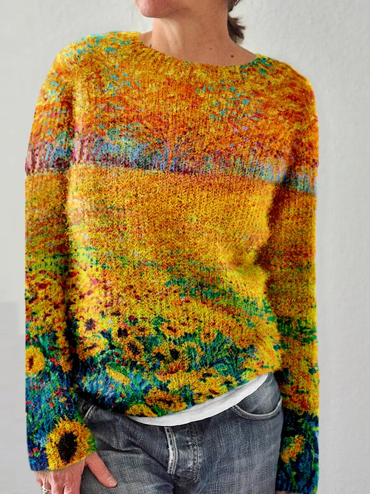 Stilla | Løs solskinsblomst kunst sweater