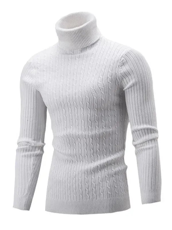 Stilla | Tætsiddende Stretch Herre Pullover med Rullekrave