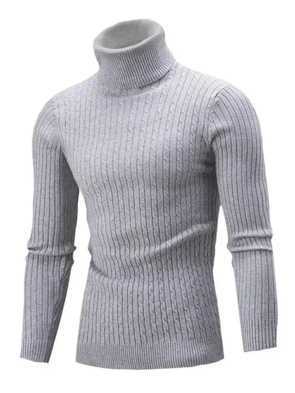 Stilla | Tætsiddende Stretch Herre Pullover med Rullekrave
