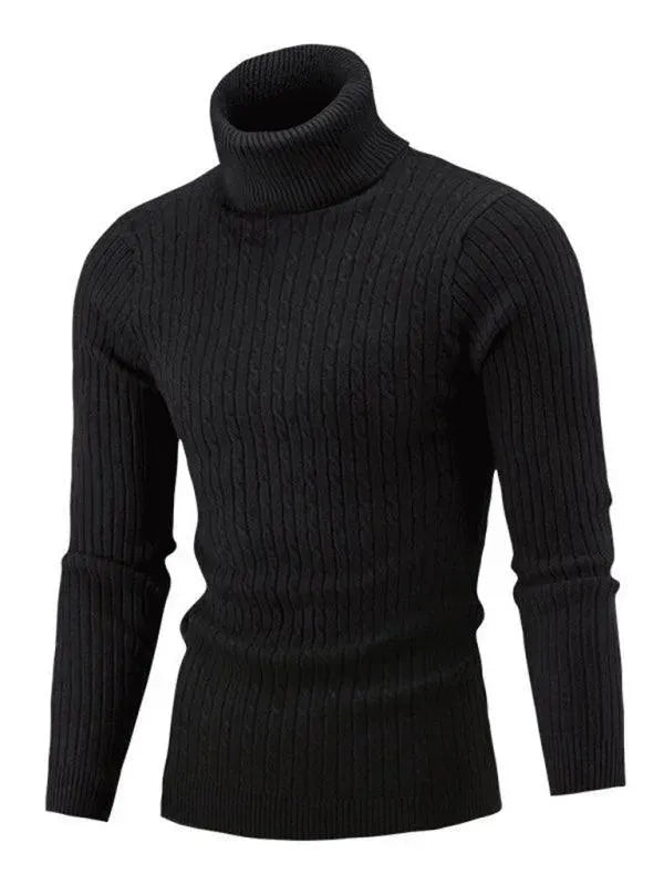 Stilla | Tætsiddende Stretch Herre Pullover med Rullekrave