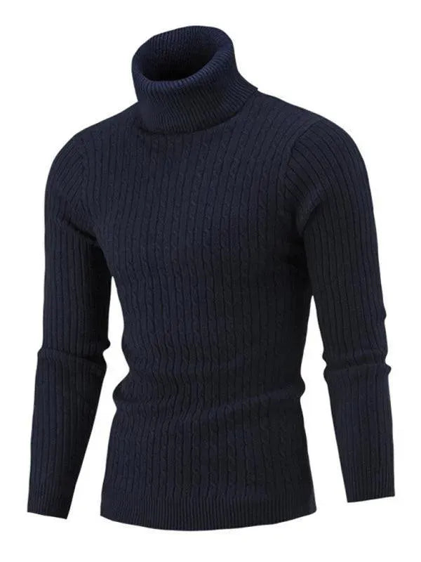 Stilla | Tætsiddende Stretch Herre Pullover med Rullekrave