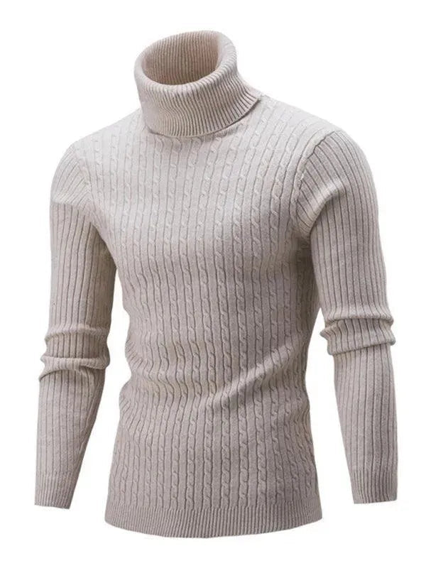 Stilla | Tætsiddende Stretch Herre Pullover med Rullekrave