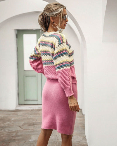 Stilla | Dame 2-delt Sæt - Pullover og Nederdel