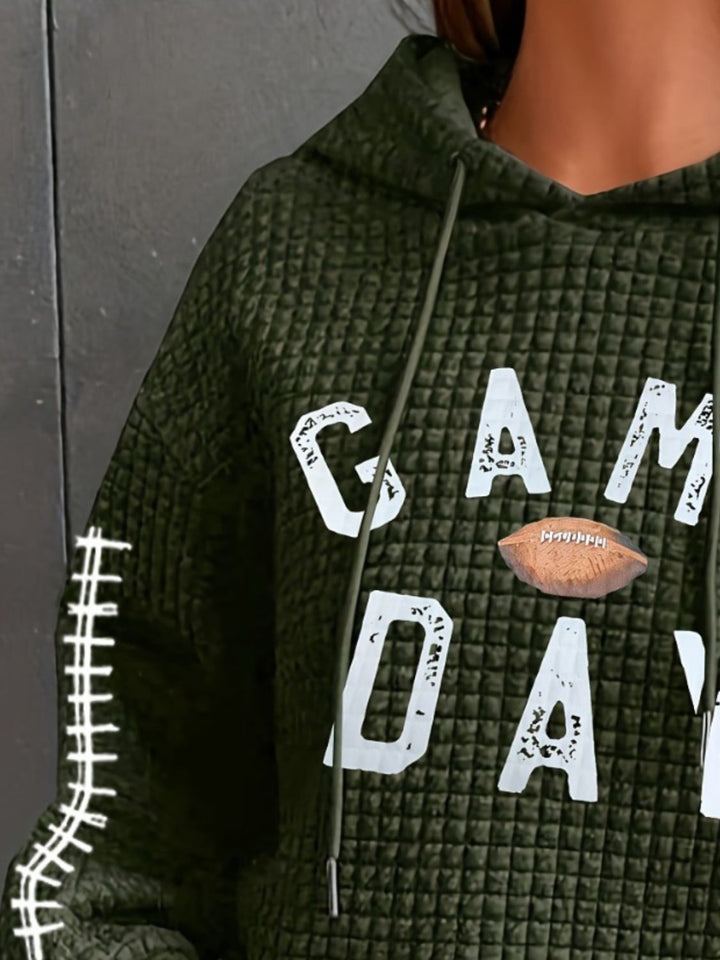 Stilla | Sweatshirt med hætte og snor og lange ærmer