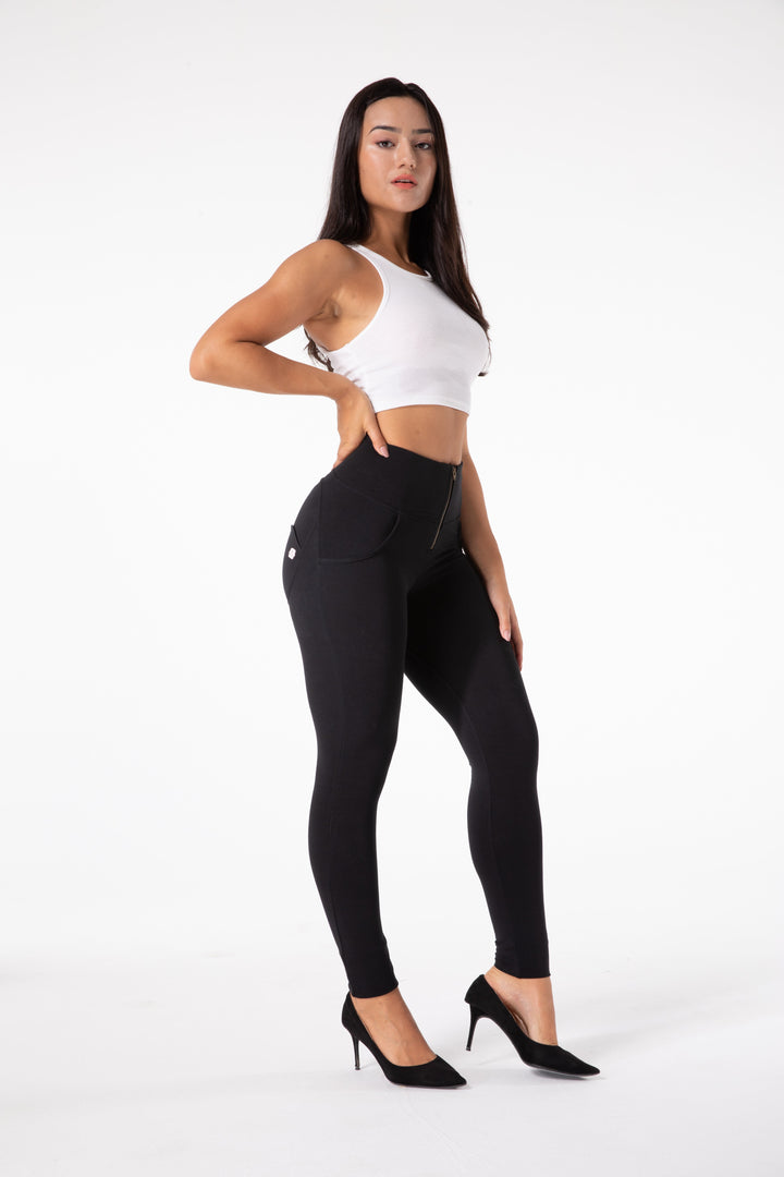 Stilla | Stramme Sorte Leggings Med Høj Talje