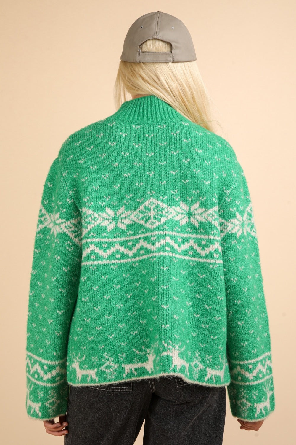 Stilla | Jule Element Pullover Med Lange Ærmer og Ståkrave