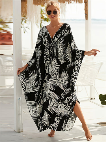 Stilla | Luksus Kædeprint Kaftan Kjole
