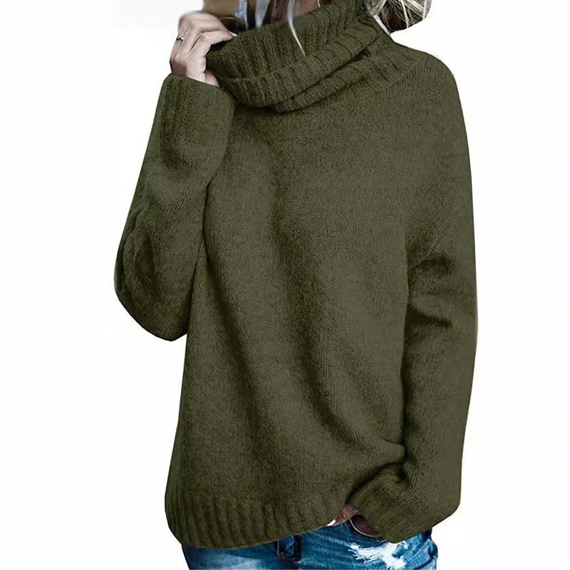 Stilla | Oversized Rullekrave Sweater - Løs Strikpullover til Hverdag & Fritid