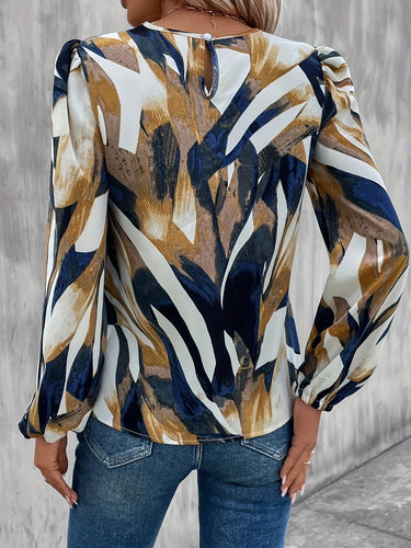Stilla | Bluse Med Blomsterprint Og Lanterneærmer