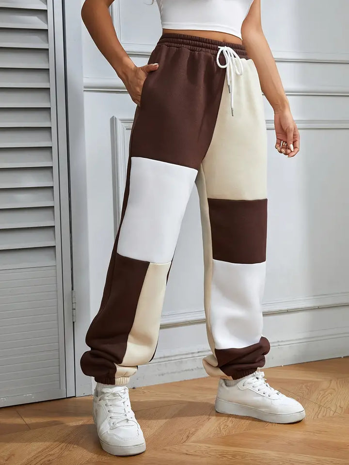 Stilla | Elegant Joggingbuks Med Color Blocking Design