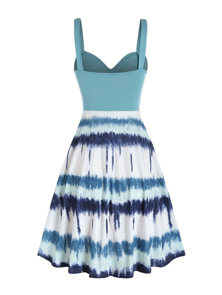 Stilla | Kjole Med Tie Dye Print