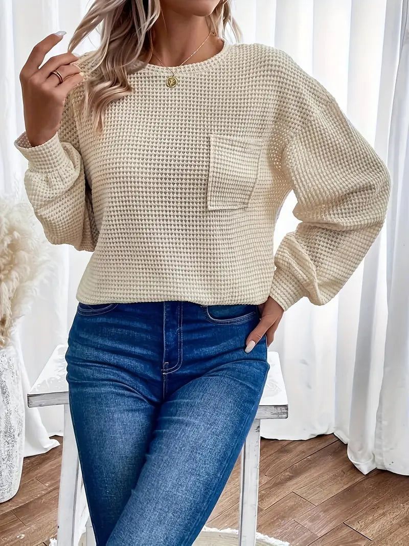 Stilla | Elegant Pullover Med Et Præget Mønster