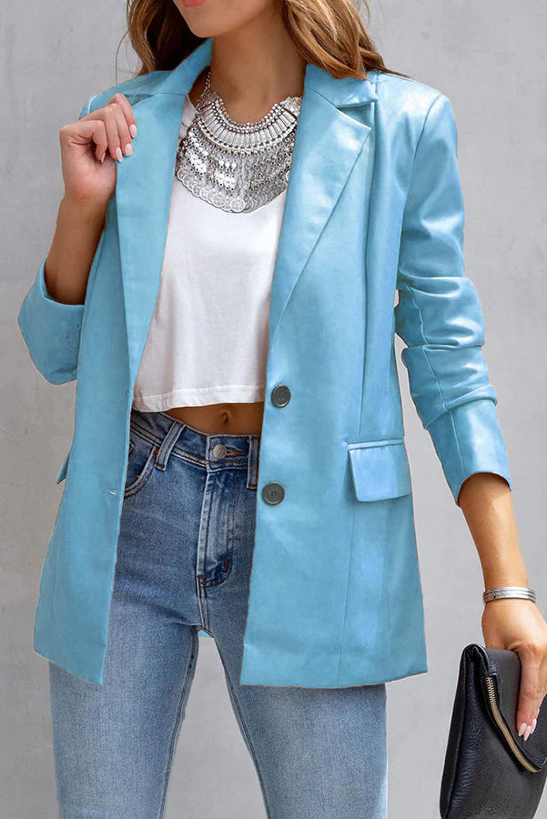 Stilla | Mode Affairs Lommer Faux Læder Blazer