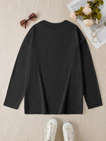 Stilla | Casual Kvinders Bagprint Langærmet T-shirt