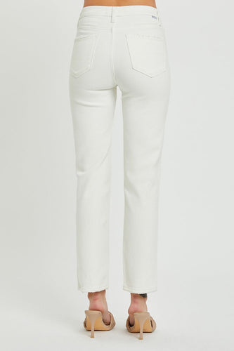 Stilla | Full Size Mid-rise Tummy Control Straight Jeans