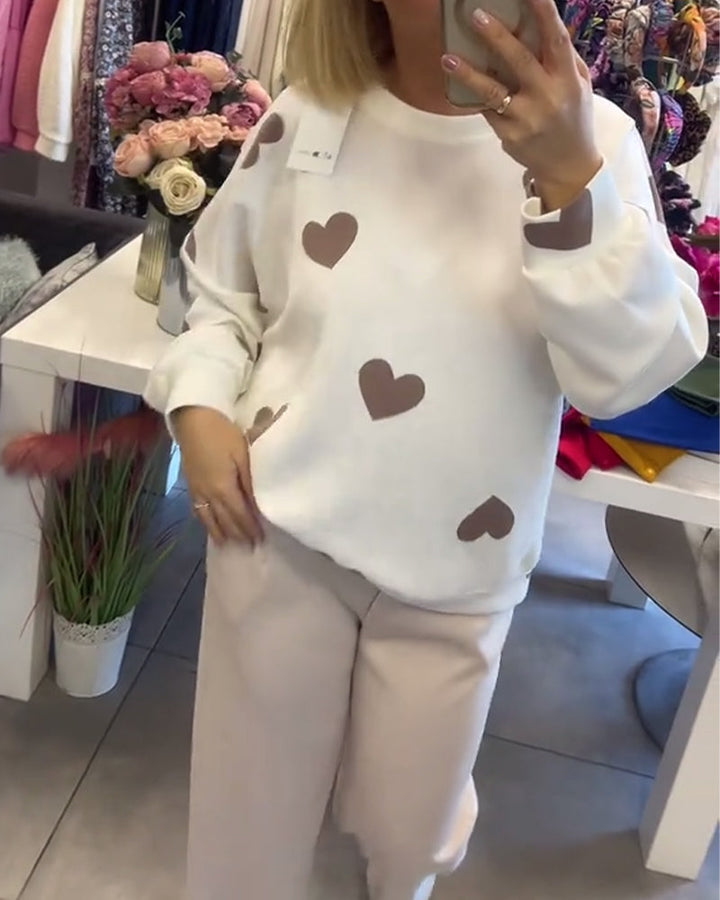 Stilla | Kvinder Casual Hjerte Pullover