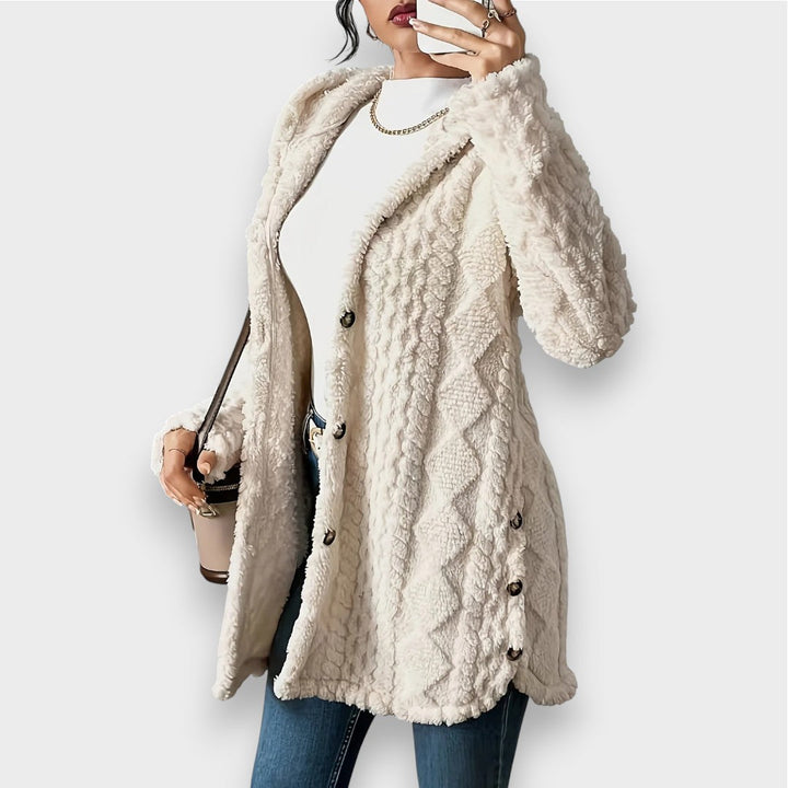 Stilla | Cozy Plush Hættetrøje Cardigan