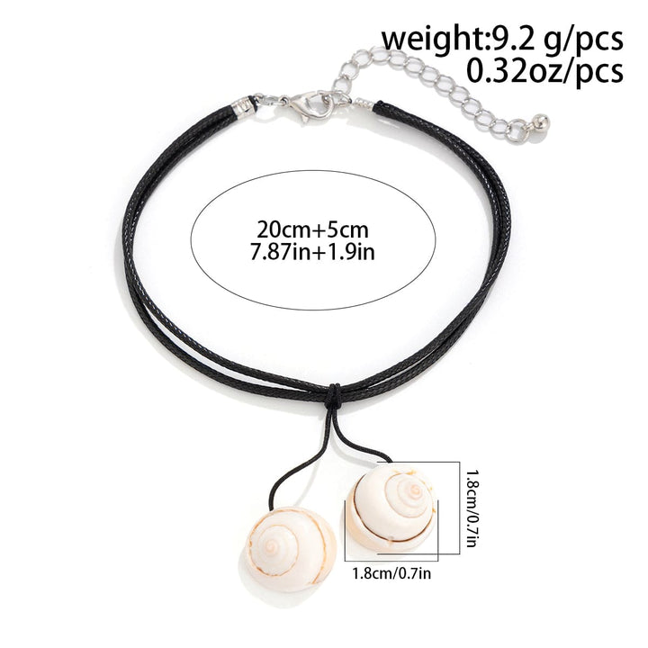 Chic Boho Shell Charm Voks Snor Perle Anklet