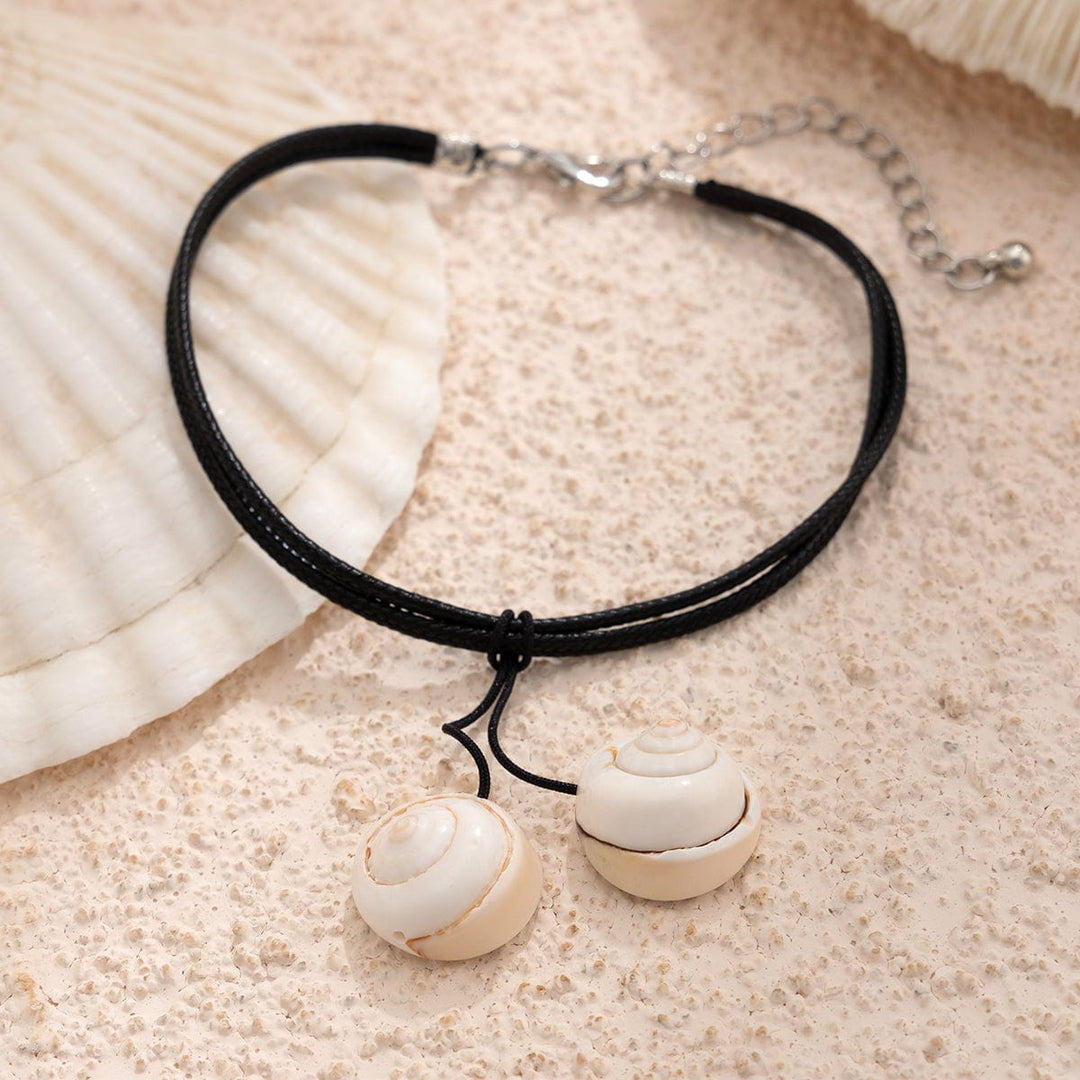 Chic Boho Shell Charm Voks Snor Perle Anklet