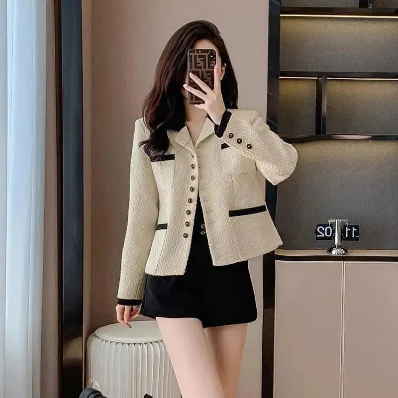 Stilla | Chic Double Pocket Tweed Jakke Damer