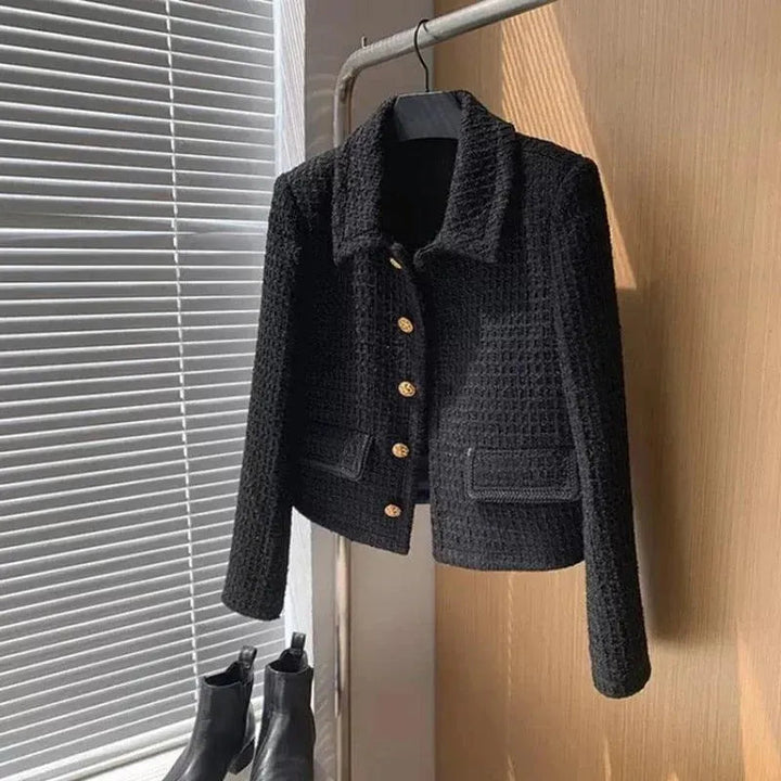 Stilla | Chic Vintage Cropped Tweed Jakke Kvinder