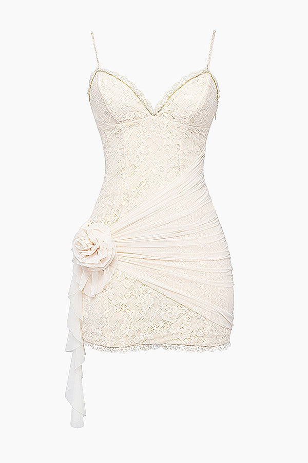 Stilla | Elskerinde Hvid Blonde Mini Kjole