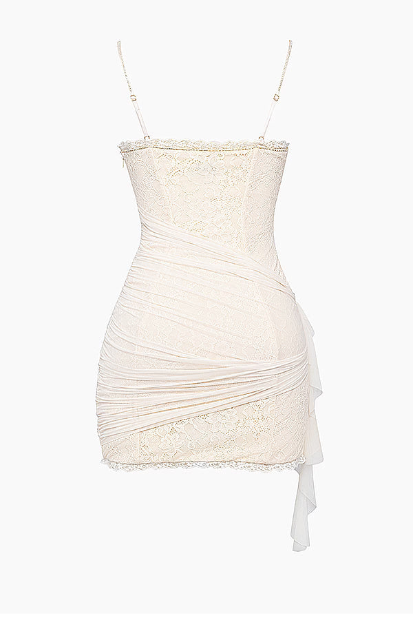 Stilla | Elskerinde Hvid Blonde Mini Kjole