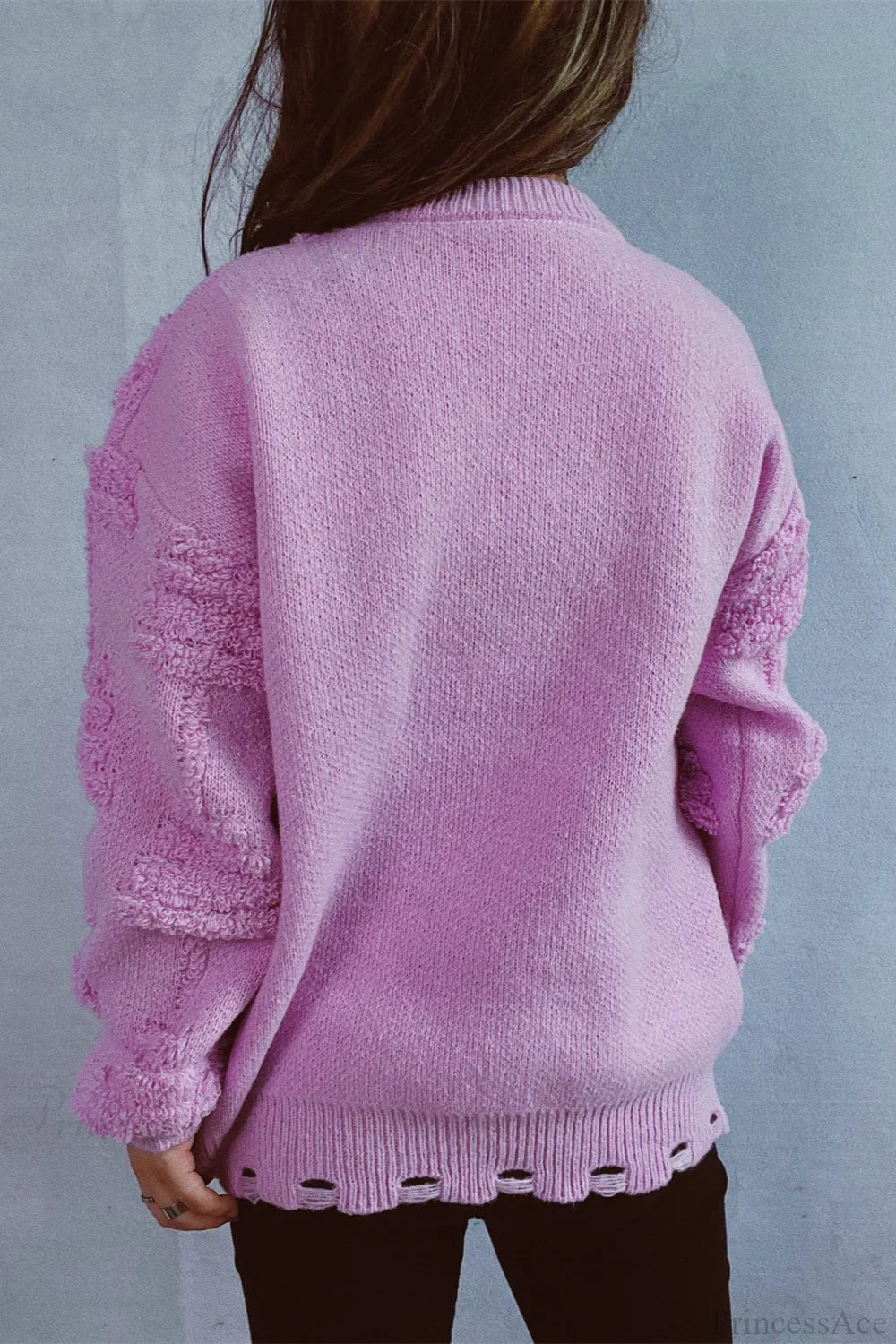 Stilla | Jul 3D Træ Perle Solid Flocked Pullover