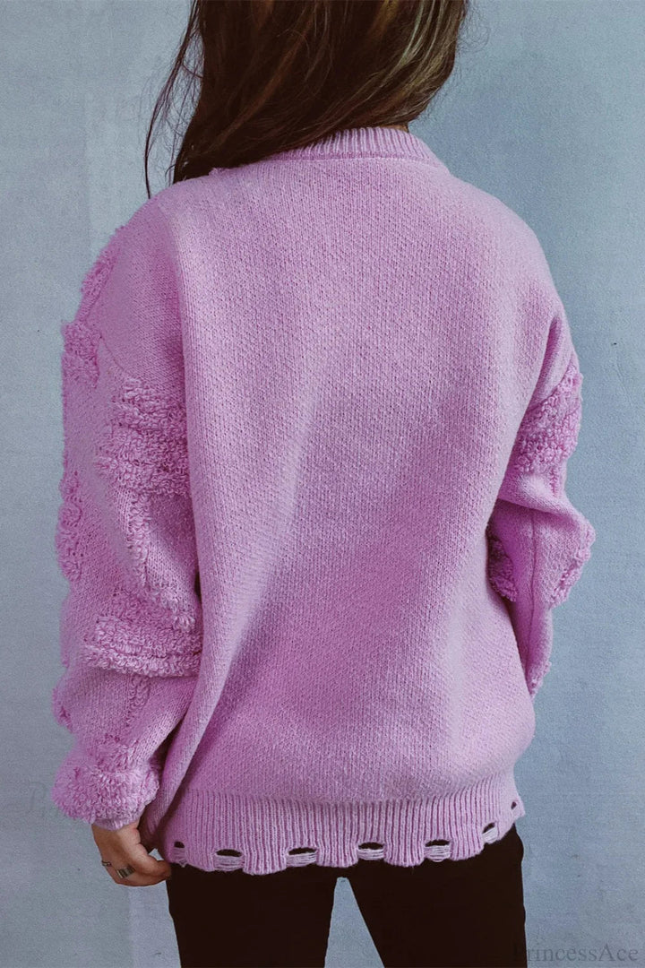 Stilla | Jul 3D Træ Perle Solid Flocked Pullover